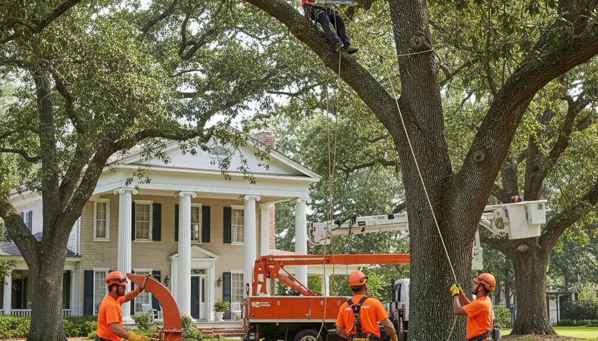 Tree service team providing professional tree trimming in Arlington, TX